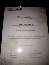 GreenCity kunniakirja 2013